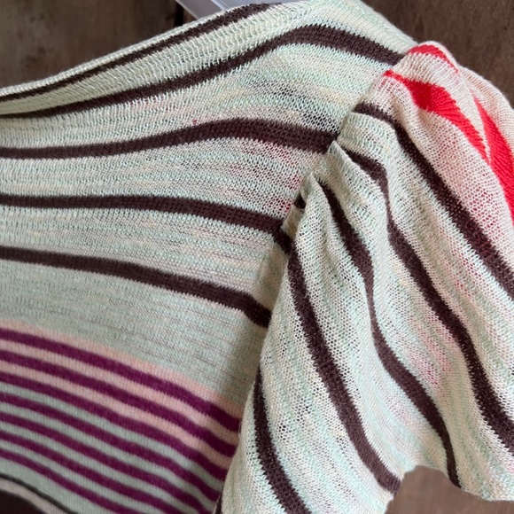 🇦🇺 T-shirt Cotton Linen Viscose Striped made in Italy 🇮🇹 - Picture 7 of 7